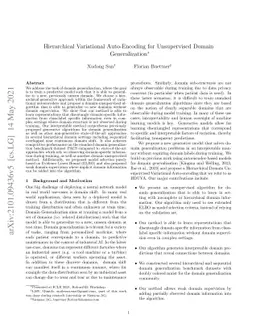 Hierarchical Variational Auto-Encoding for Unsupervised Domain
  Generalization