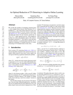 An Optimal Reduction of TV-Denoising to Adaptive Online Learning