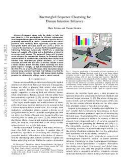 Disentangled Sequence Clustering for Human Intention Inference