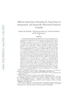 Efficient Importance Sampling for Large Sums of Independent and
  Identically Distributed Random Variables