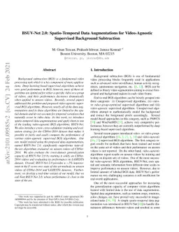 BSUV-Net 2.0: Spatio-Temporal Data Augmentations for Video-Agnostic
  Supervised Background Subtraction