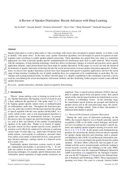 A Review of Speaker Diarization: Recent Advances with Deep Learning