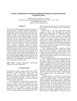 Image Compression with Encoder-Decoder Matched Semantic Segmentation