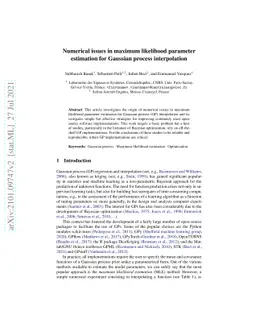 Numerical issues in maximum likelihood parameter estimation for Gaussian
  process interpolation