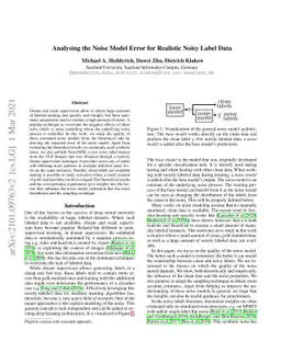Analysing the Noise Model Error for Realistic Noisy Label Data