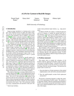 cGANs for Cartoon to Real-life Images