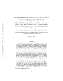 Encrypted Internet traffic classification using a supervised Spiking
  Neural Network