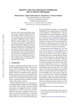 FakeFlow: Fake News Detection by Modeling the Flow of Affective
  Information