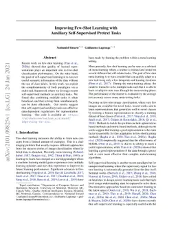 Improving Few-Shot Learning with Auxiliary Self-Supervised Pretext Tasks