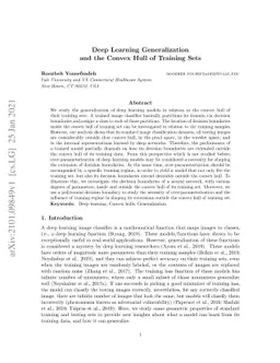 Deep Learning Generalization and the Convex Hull of Training Sets
