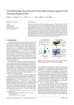 Cross Knowledge-based Generative Zero-Shot Learning Approach with
  Taxonomy Regularization