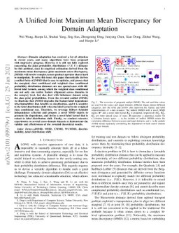 A Unified Joint Maximum Mean Discrepancy for Domain Adaptation
