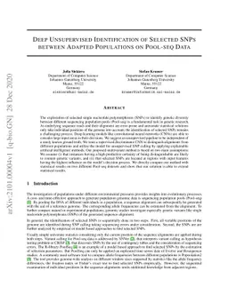 Deep Unsupervised Identification of Selected SNPs between Adapted
  Populations on Pool-seq Data