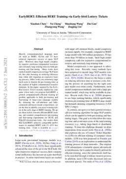 EarlyBERT: Efficient BERT Training via Early-bird Lottery Tickets