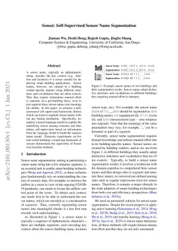 Sensei: Self-Supervised Sensor Name Segmentation