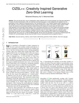 CIZSL++: Creativity Inspired Generative Zero-Shot Learning