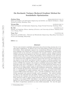 On Stochastic Variance Reduced Gradient Method for Semidefinite
  Optimization