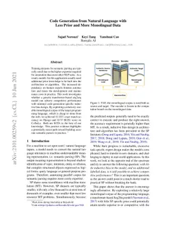 Code Generation from Natural Language with Less Prior and More
  Monolingual Data