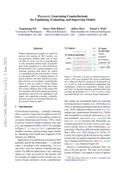 Polyjuice: Generating Counterfactuals for Explaining, Evaluating, and
  Improving Models