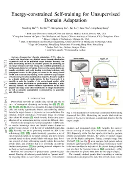 Energy-constrained Self-training for Unsupervised Domain Adaptation