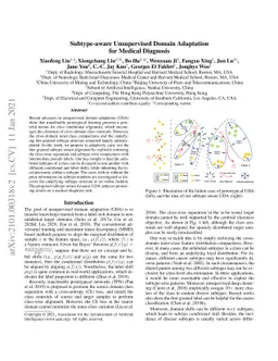 Subtype-aware Unsupervised Domain Adaptation for Medical Diagnosis