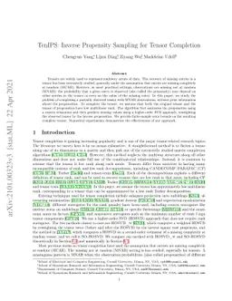 TenIPS: Inverse Propensity Sampling for Tensor Completion