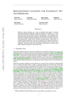 Reinforcement Learning for Flexibility Design Problems