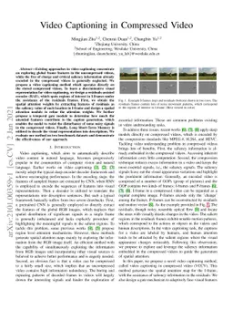 Video Captioning in Compressed Video