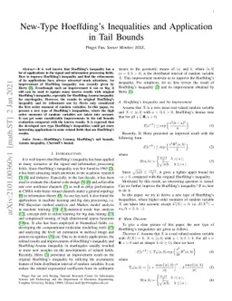 New-Type Hoeffding's Inequalities and Application in Tail Bounds