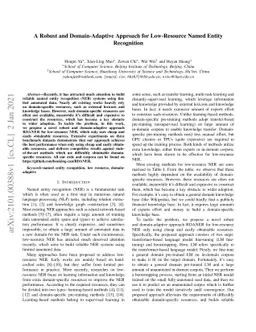 A Robust and Domain-Adaptive Approach for Low-Resource Named Entity
  Recognition