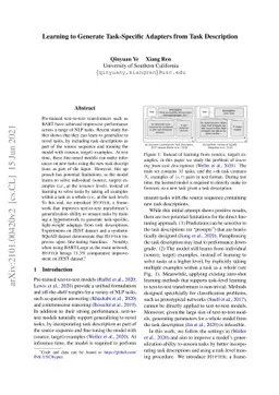 Learning to Generate Task-Specific Adapters from Task Description