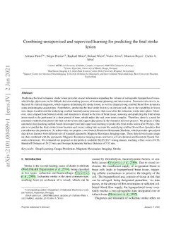 Combining unsupervised and supervised learning for predicting the final
  stroke lesion