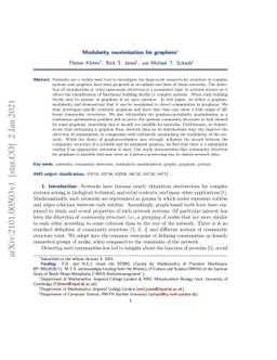 Modularity maximisation for graphons