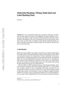 Multi-label Ranking: Mining Multi-label and Label Ranking Data