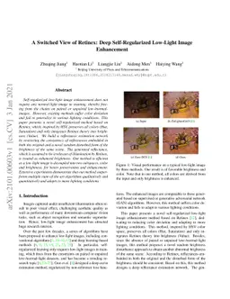 A Switched View of Retinex: Deep Self-Regularized Low-Light Image
  Enhancement