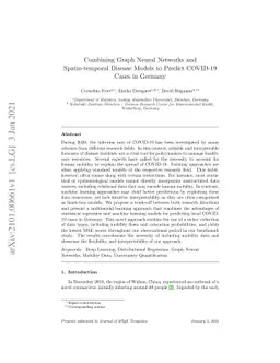Combining Graph Neural Networks and Spatio-temporal Disease Models to
  Predict COVID-19 Cases in Germany