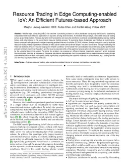 Resource Trading in Edge Computing-enabled IoV: An Efficient
  Futures-based Approach