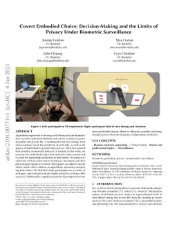 Covert Embodied Choice: Decision-Making and the Limits of Privacy Under
  Biometric Surveillance