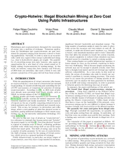 Crypto-Hotwire: Illegal Blockchain Mining at Zero Cost Using Public
  Infrastructures