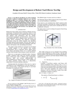 Design and Development of Robots End Effector Test Rig