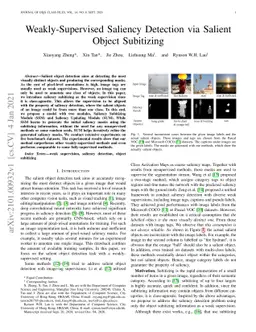 Weakly-Supervised Saliency Detection via Salient Object Subitizing
