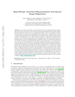 HyperMorph: Amortized Hyperparameter Learning for Image Registration