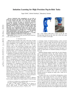 Imitation Learning for High Precision Peg-in-Hole Tasks