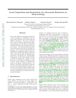 Local Competition and Stochasticity for Adversarial Robustness in Deep
  Learning