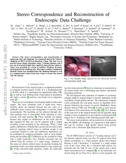 Stereo Correspondence and Reconstruction of Endoscopic Data Challenge