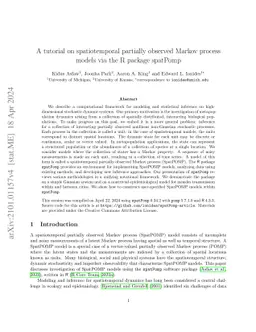 A tutorial on spatiotemporal partially observed Markov process models
  via the R package spatPomp