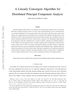 A Linearly Convergent Algorithm for Distributed Principal Component
  Analysis