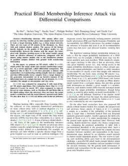 Practical Blind Membership Inference Attack via Differential Comparisons