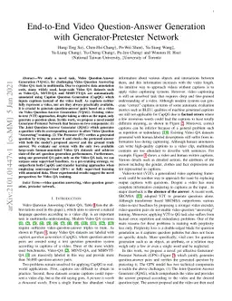End-to-End Video Question-Answer Generation with Generator-Pretester
  Network