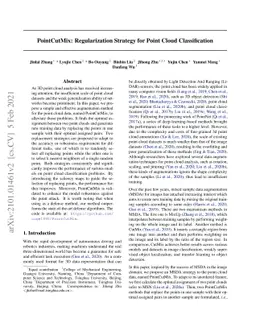 PointCutMix: Regularization Strategy for Point Cloud Classification